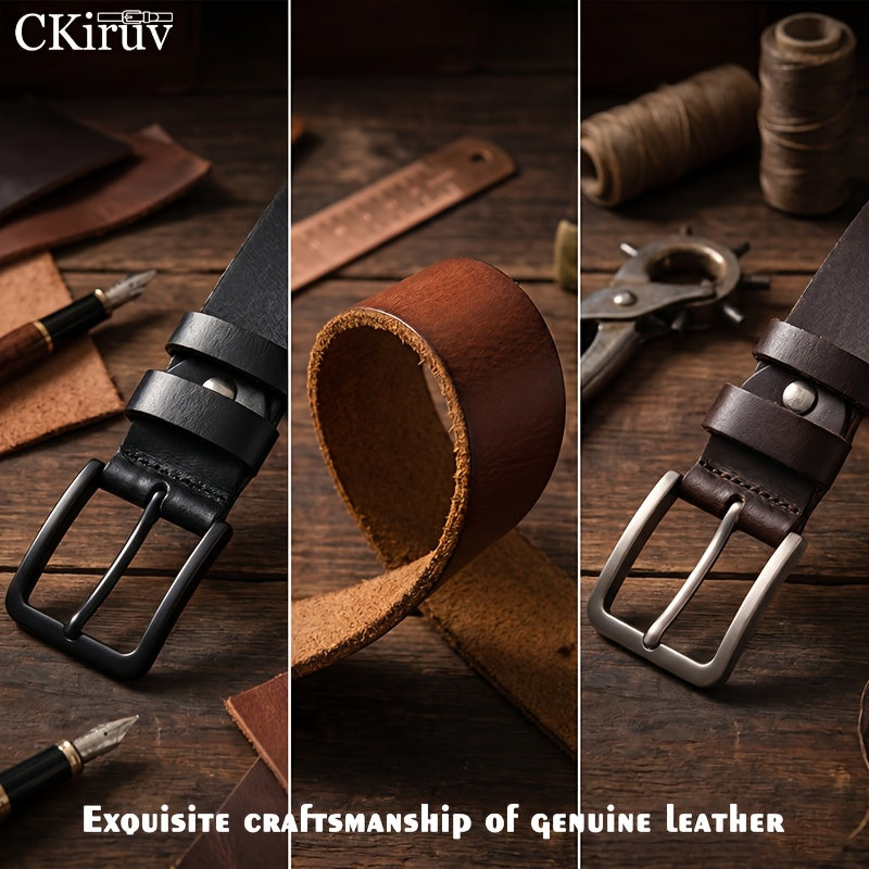 Ceinture à Boucle Classique en Cuir pour Homme Enguerrand — visuel 7