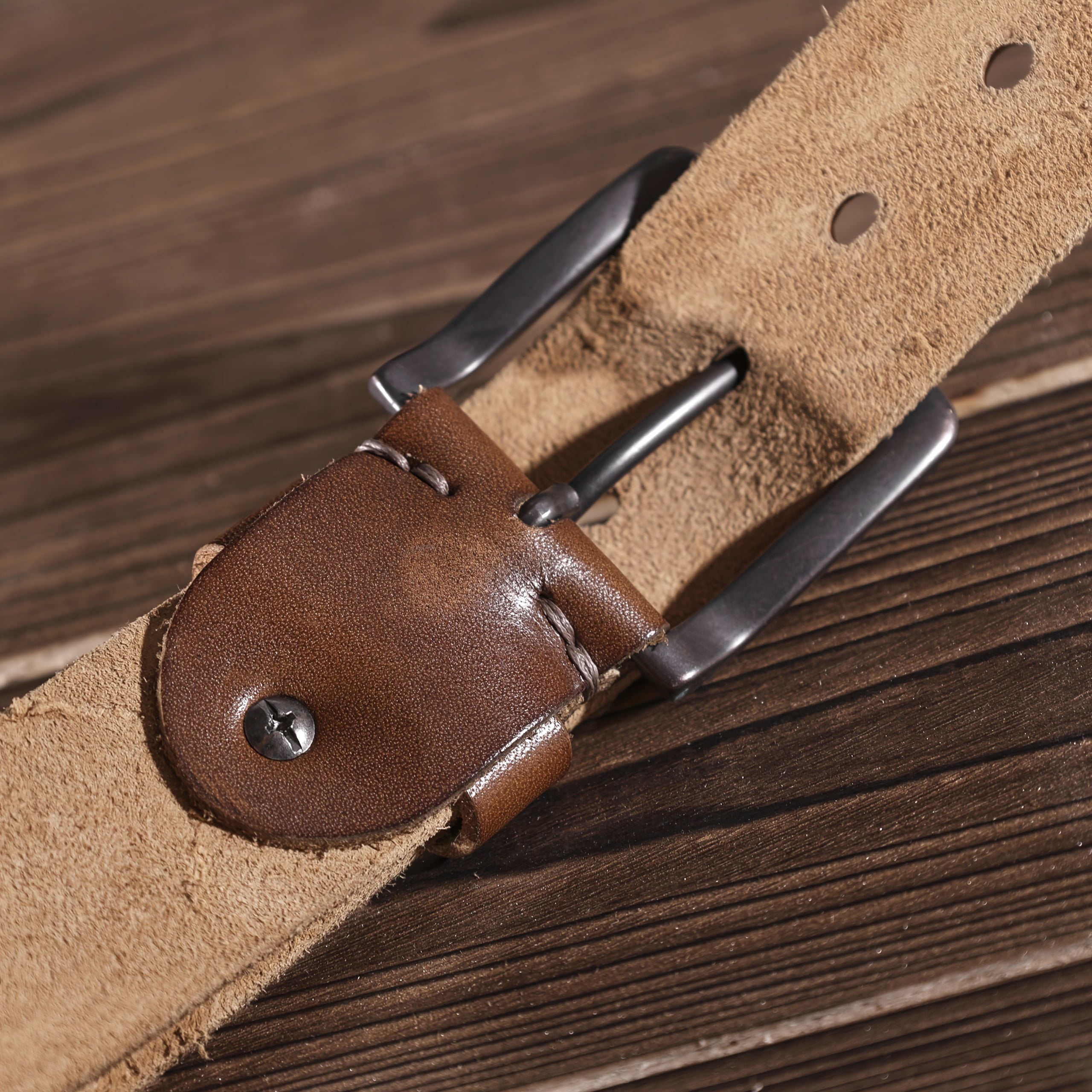 Ceinture à Boucle Classique en Cuir pour Homme Erwan — visuel 5