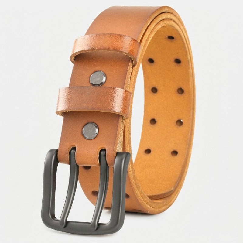 Ceinture à Boucle Classique en Cuir pour Homme Ghislain — visuel 11