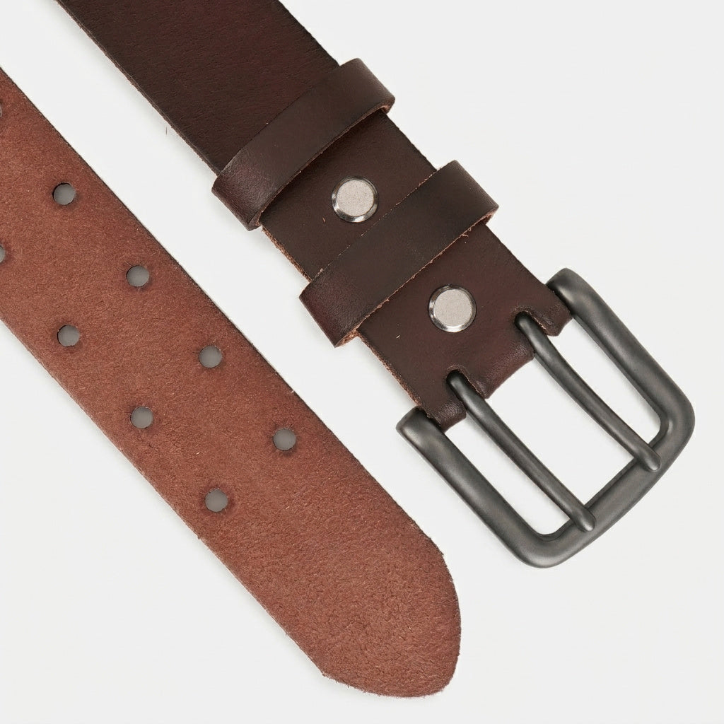 Ceinture à Boucle Classique en Cuir pour Homme Ghislain — visuel 4