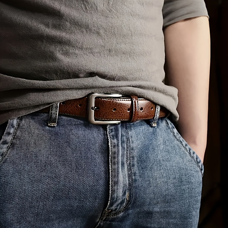 Ceinture à Boucle Classique en Cuir pour Homme Hilaire — visuel 6