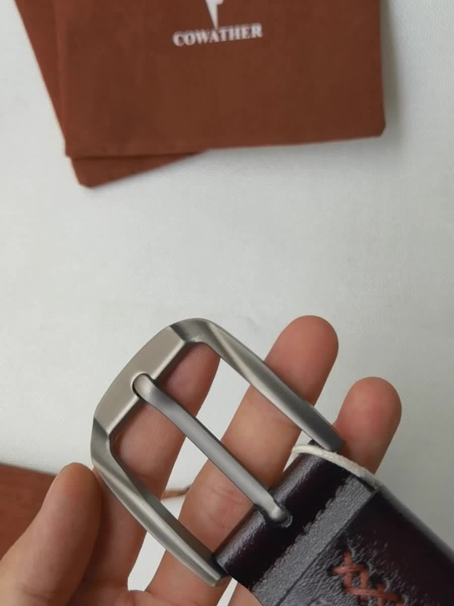 Ceinture à Boucle Classique en Cuir pour Homme Kilian — visuel 14