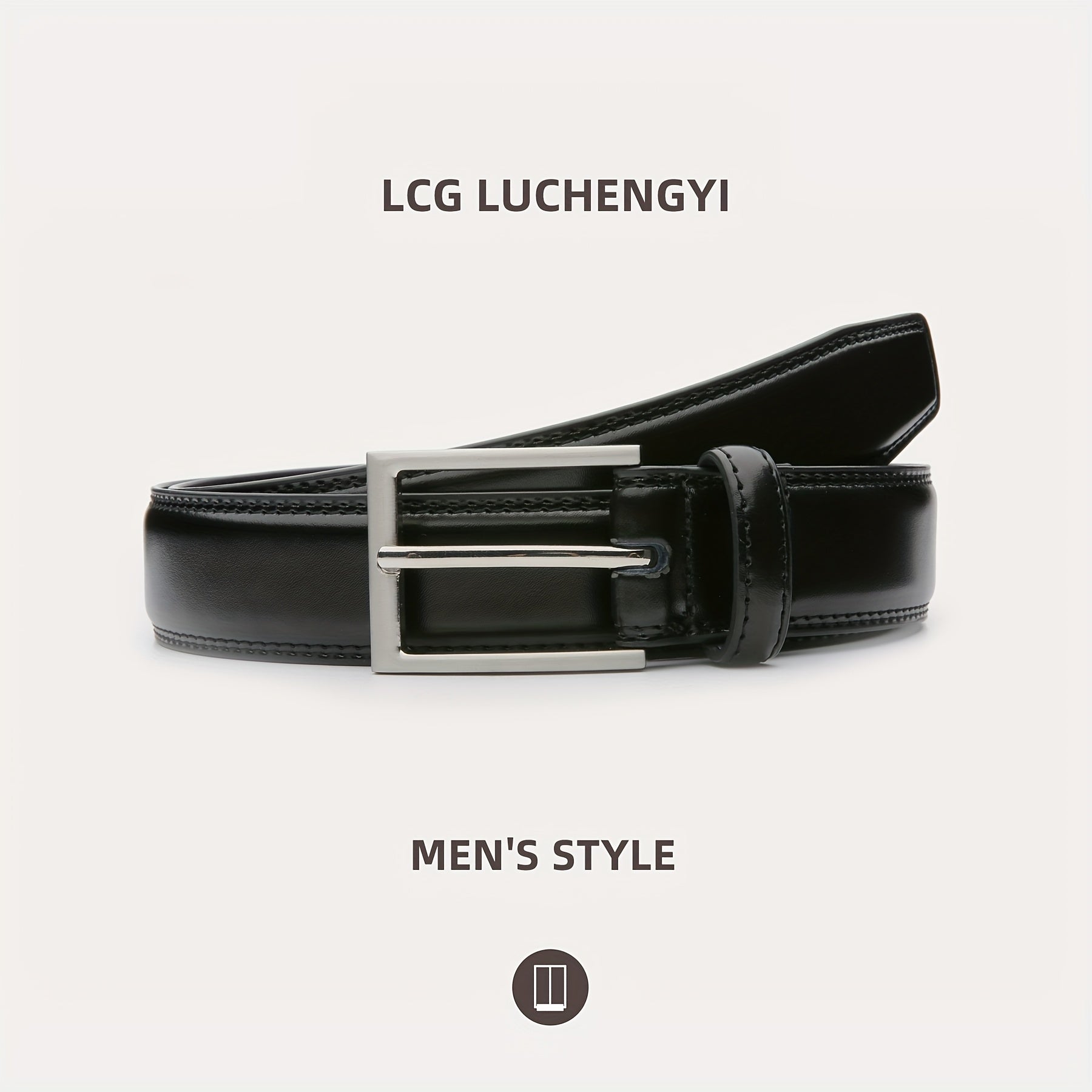 Ceinture à Boucle Classique en Cuir pour Homme Xavier — visuel 1
