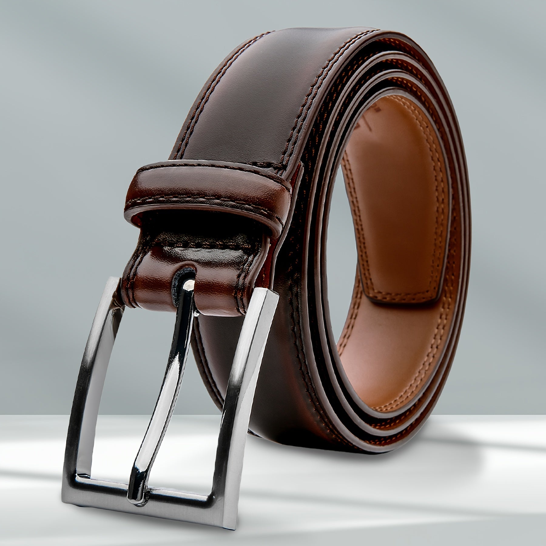 Ceinture à Boucle Classique en Cuir pour Homme Xavier — visuel 14