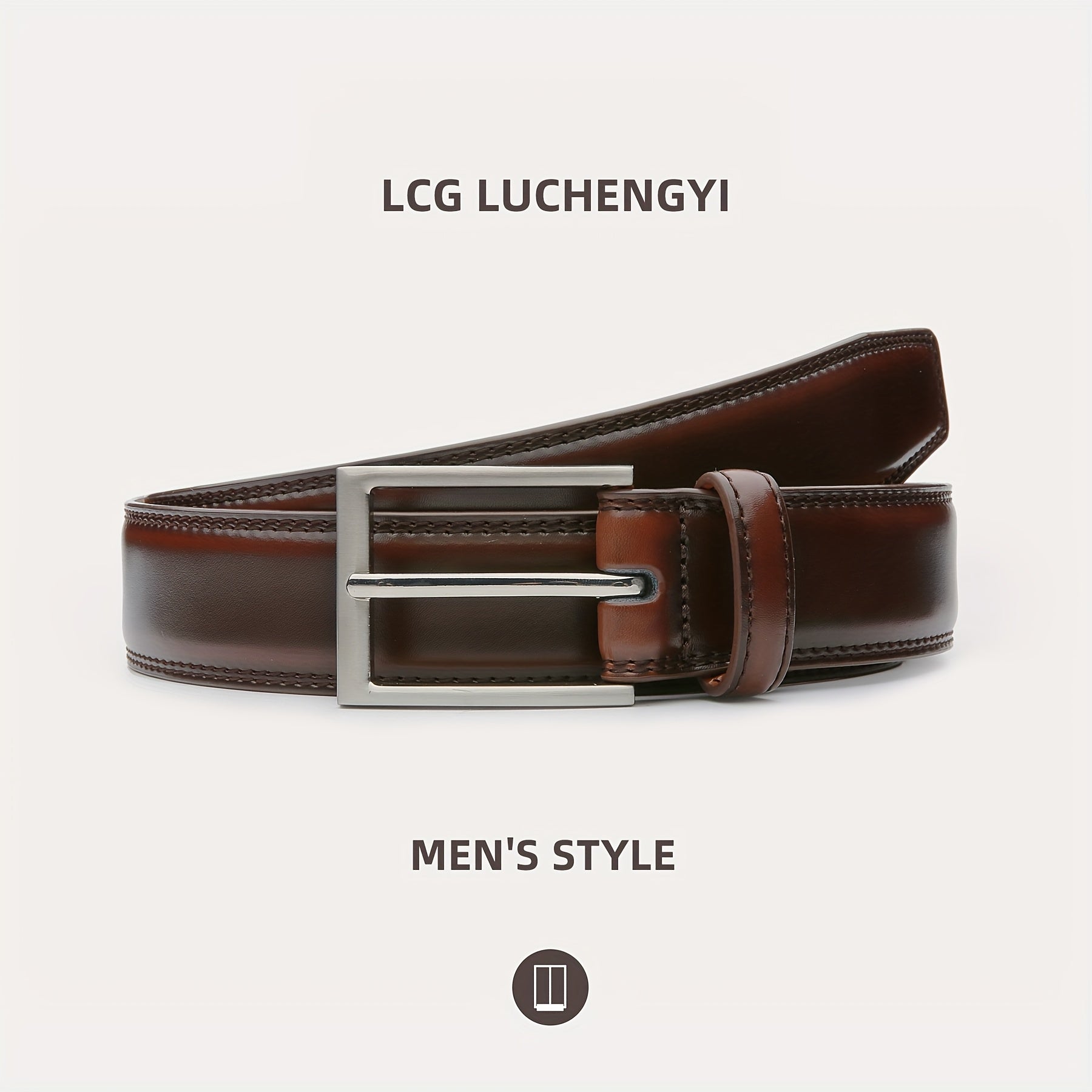 Ceinture à Boucle Classique en Cuir pour Homme Xavier — visuel 16