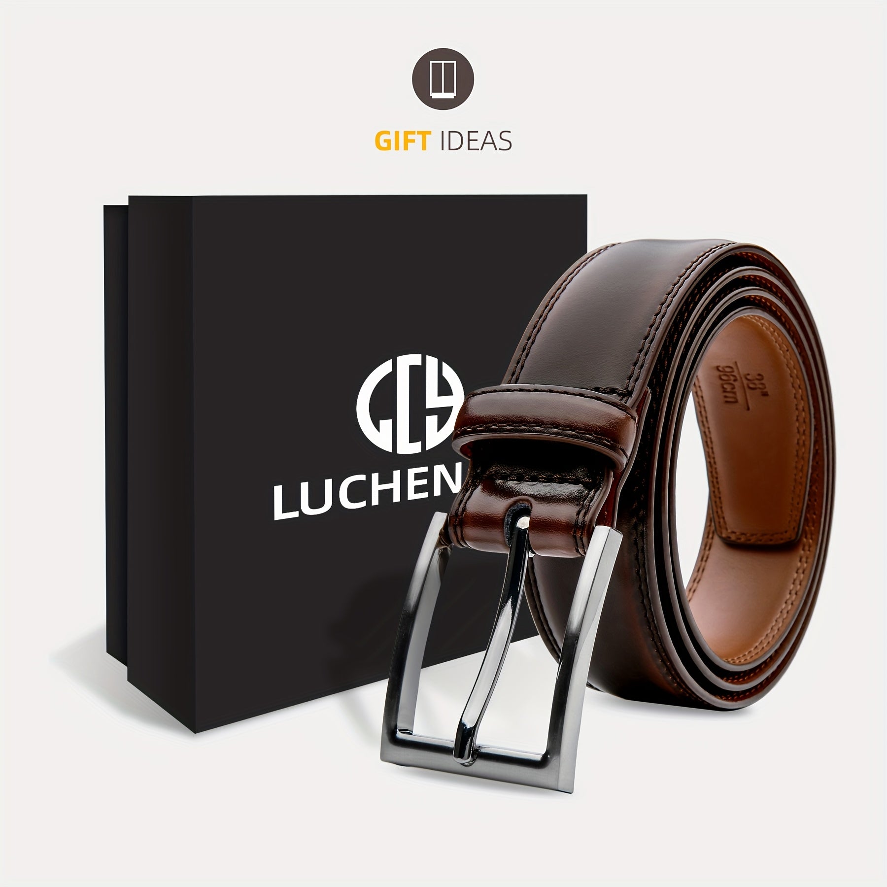 Ceinture à Boucle Classique en Cuir pour Homme Xavier — visuel 19