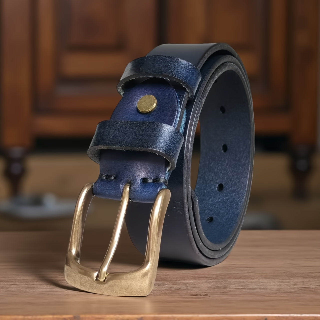 Ceinture à Boucle Classique en Cuir pour Homme Yvon — visuel 9