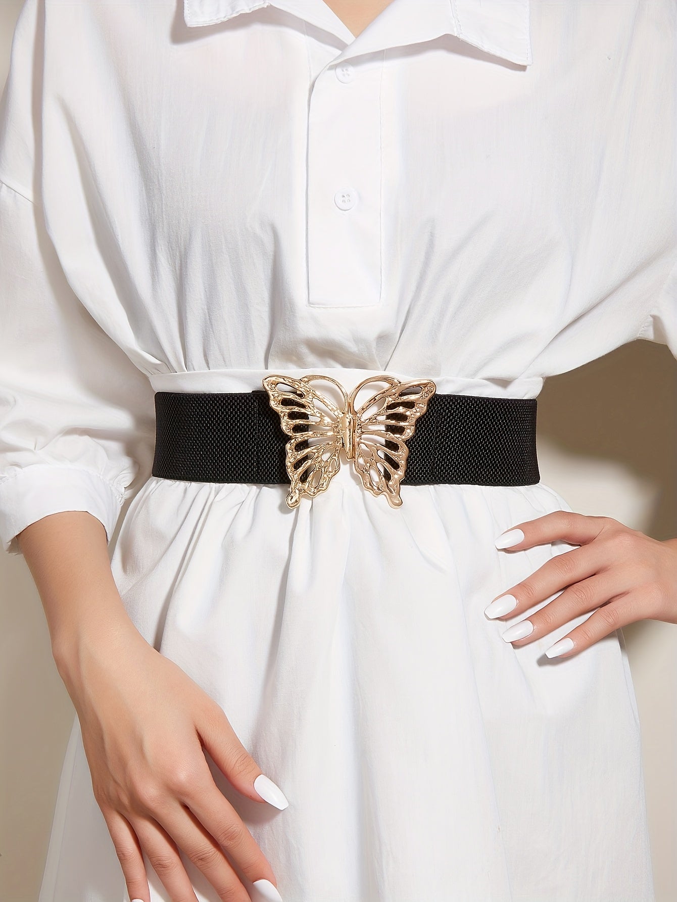 Ceinture à Boucle Classique Élastique pour Femme Urbino — visuel 8