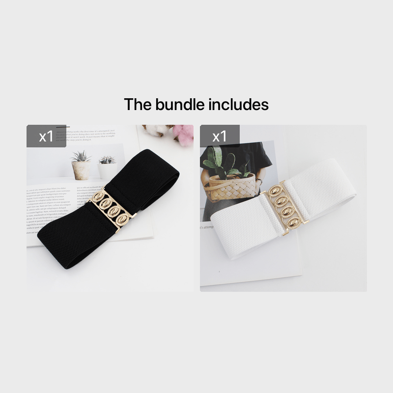 Ceinture à Boucle Classique Élastique pour Femme Vanessa — visuel 7