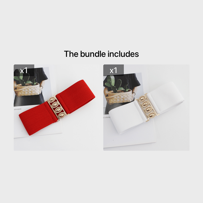 Ceinture à Boucle Classique Élastique pour Femme Vanessa — visuel 8