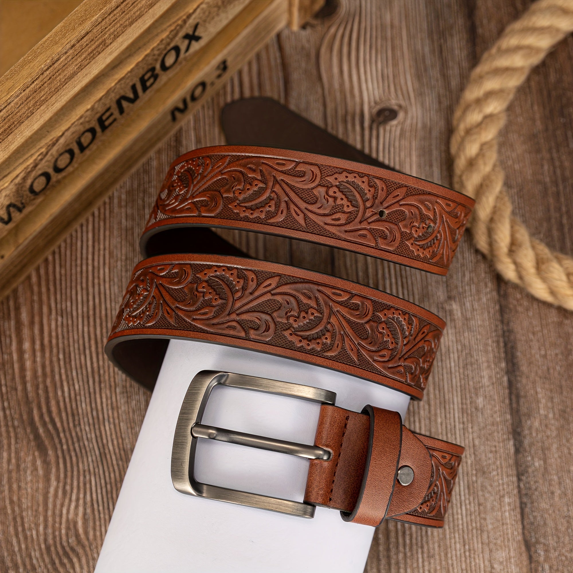 Ceinture à Boucle Classique en Simili Cuir pour Femme Avril — visuel 1