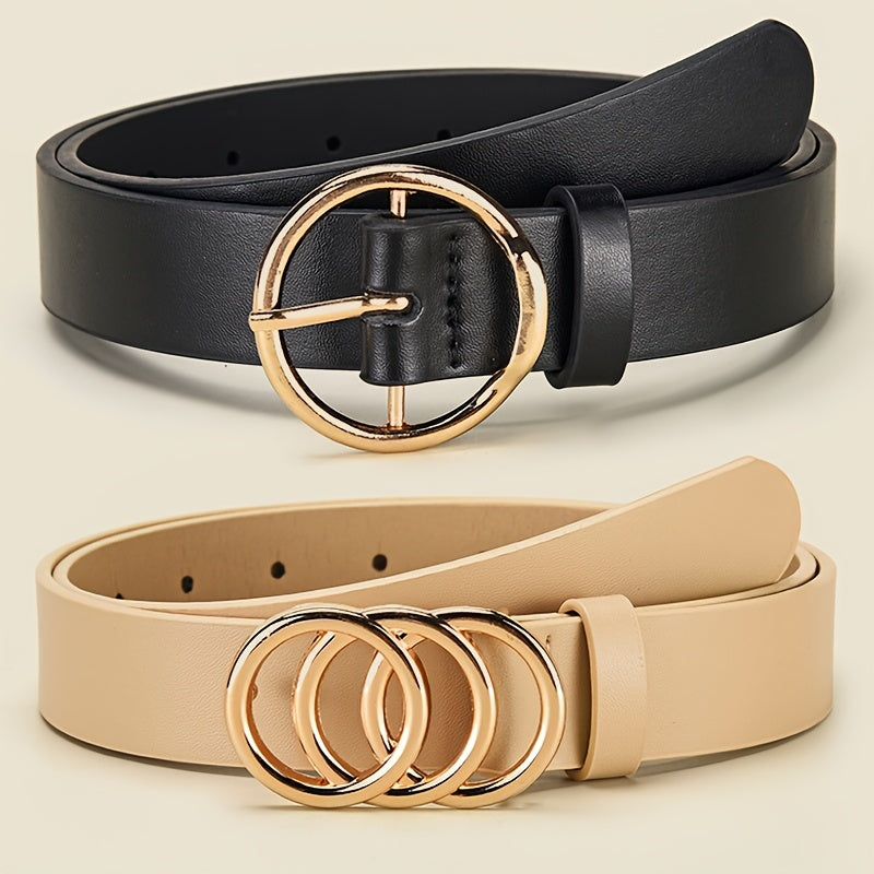 Ceinture à Boucle Classique en Simili Cuir pour Femme Biarritz — visuel 1