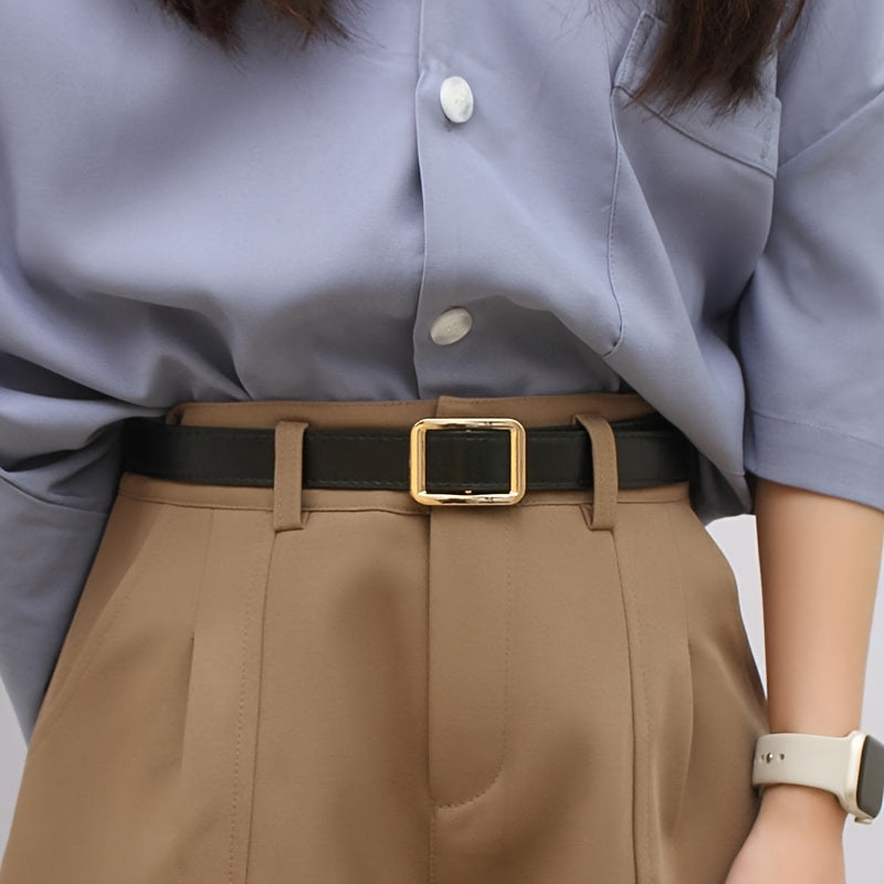 Ceinture à Boucle Classique en Simili Cuir pour Femme Crete — visuel 1