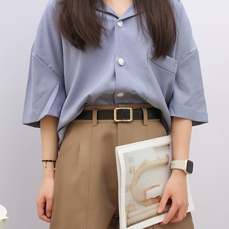 Ceinture à Boucle Classique en Simili Cuir pour Femme Crete — visuel 4