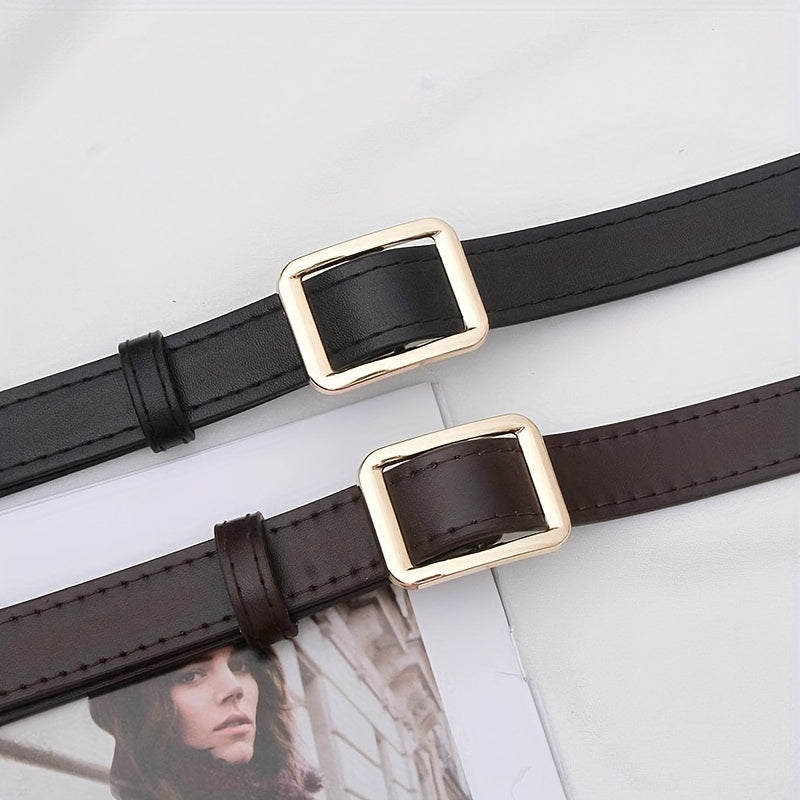 Ceinture à Boucle Classique en Simili Cuir pour Femme Crete — visuel 6