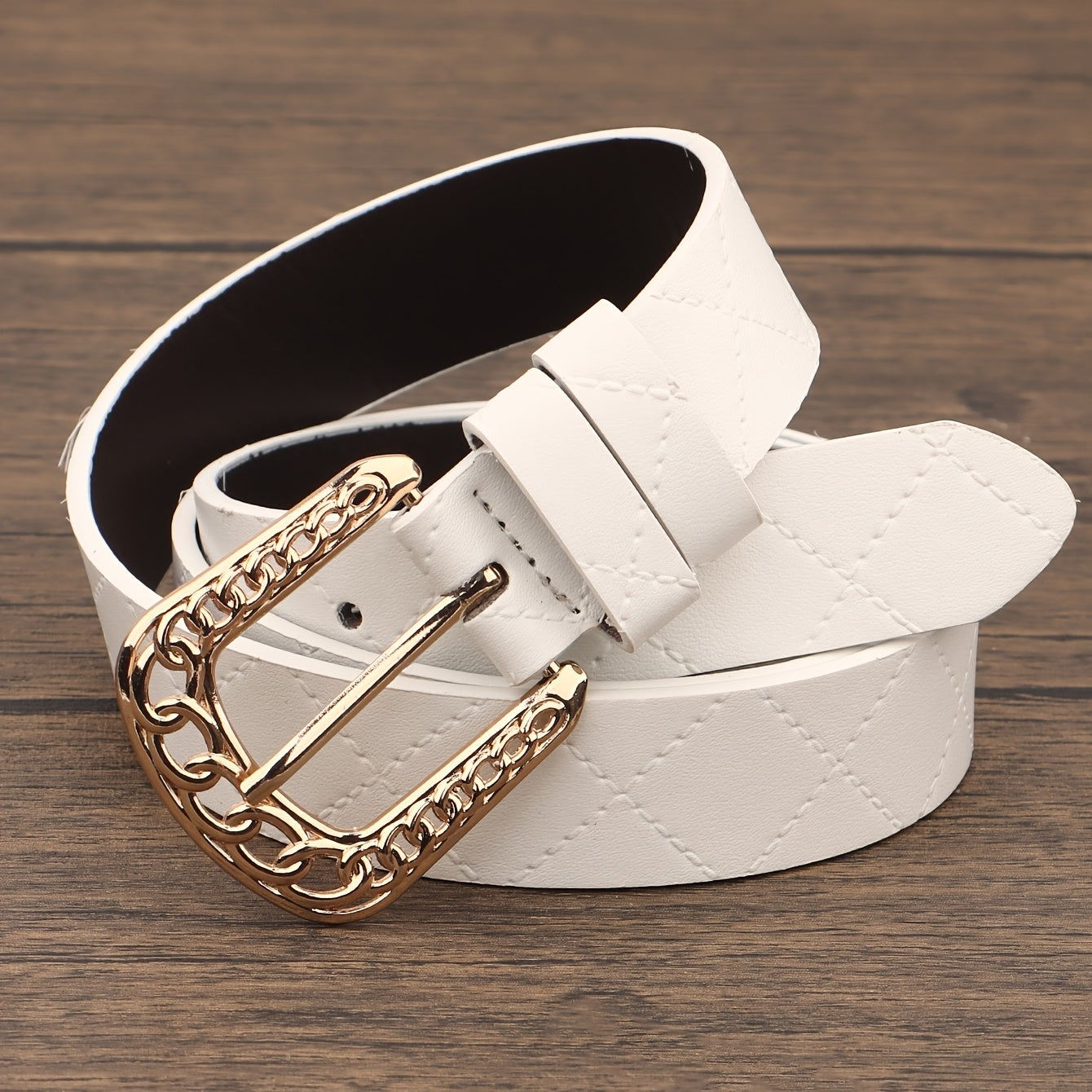 Ceinture à Boucle Classique en Simili Cuir pour Femme Elisa — visuel 2