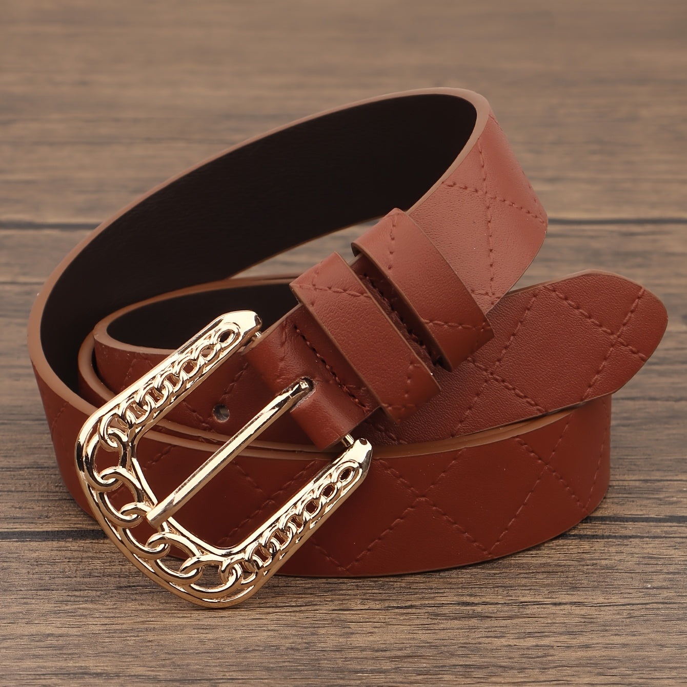 Ceinture à Boucle Classique en Simili Cuir pour Femme Elisa — visuel 4