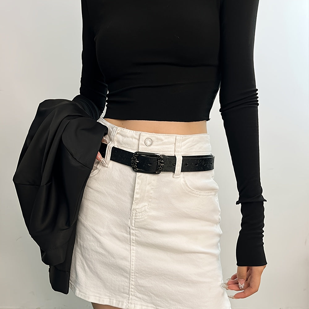 Ceinture à Boucle Classique en Simili Cuir pour Femme Emeline — visuel 1
