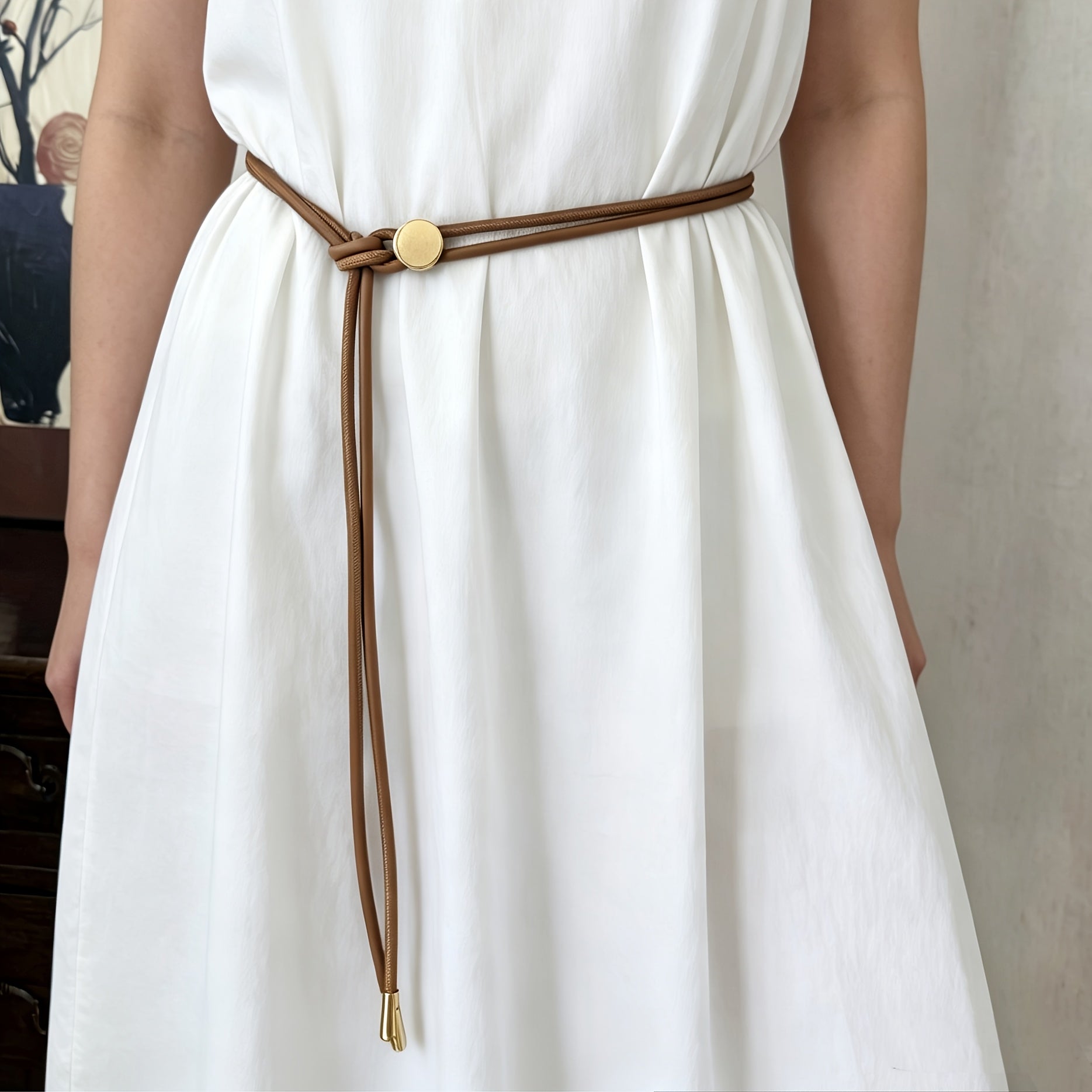 Ceinture à Boucle Classique en Simili Cuir pour Femme Erika — visuel 1