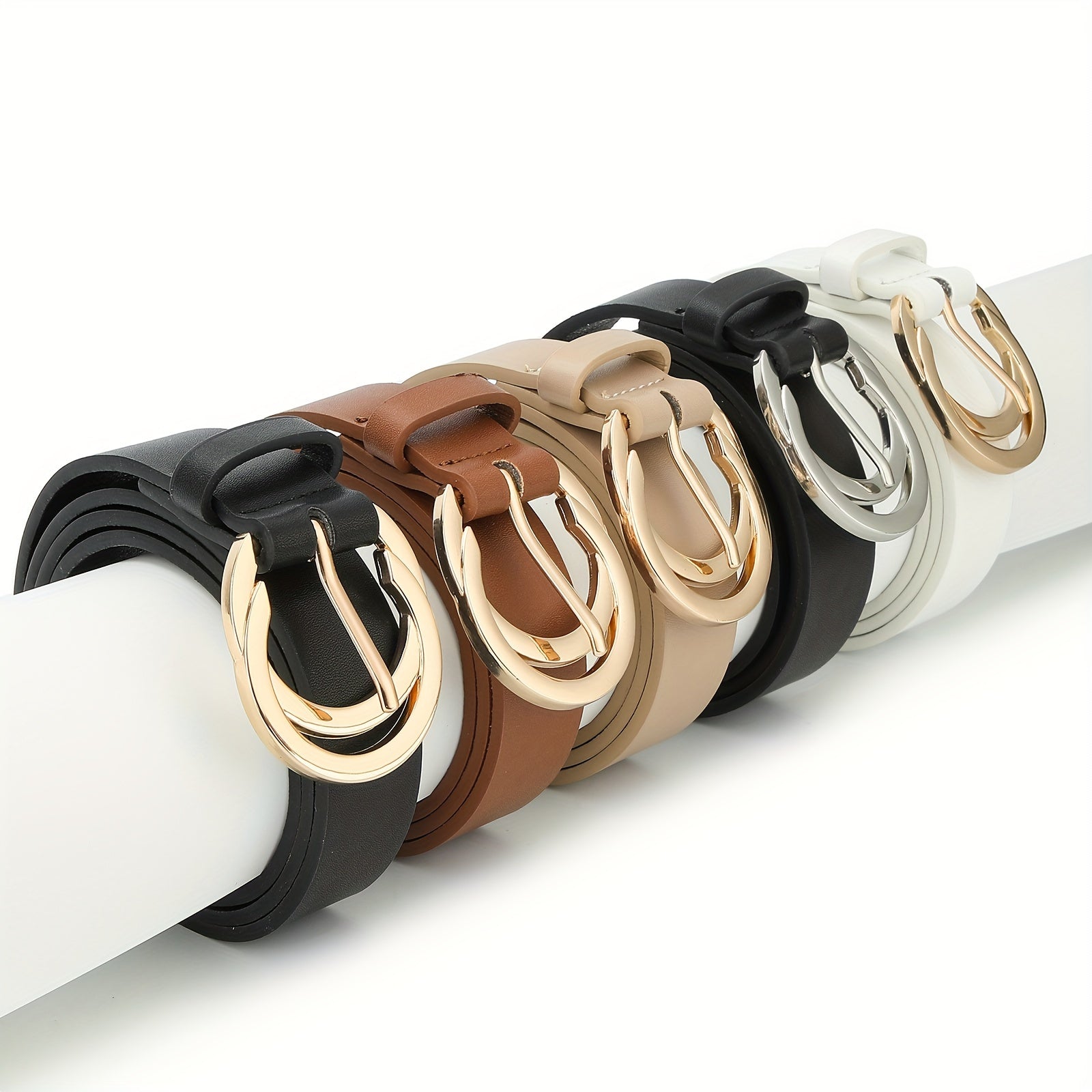 Ceinture à Boucle Classique en Simili Cuir pour Femme Faustine — visuel 14