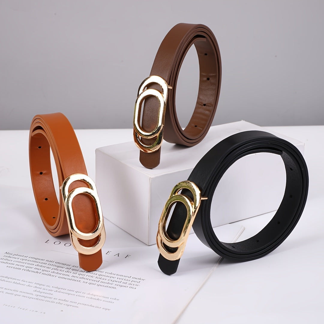 Ceinture à Boucle Classique en Simili Cuir pour Femme Genevieve — visuel 8