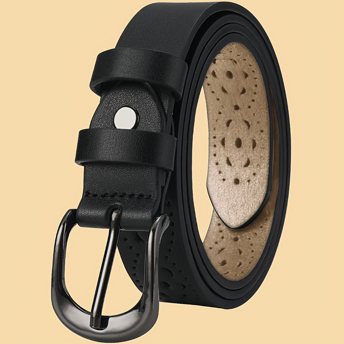 Ceinture à Boucle Classique en Simili Cuir pour Femme Georgia — visuel 1