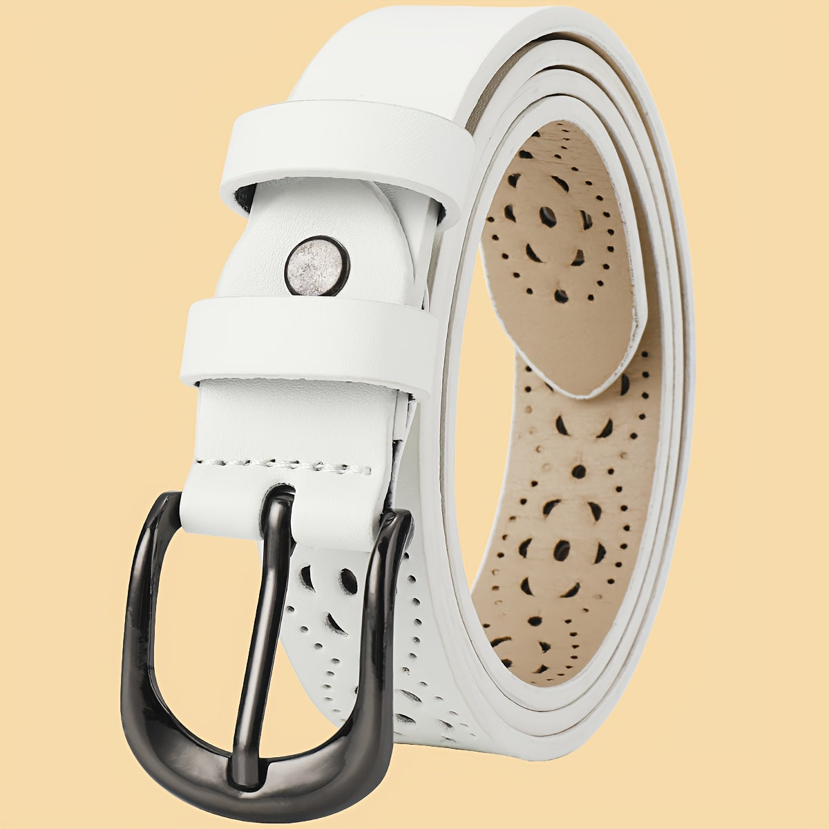 Ceinture à Boucle Classique en Simili Cuir pour Femme Georgia — visuel 2