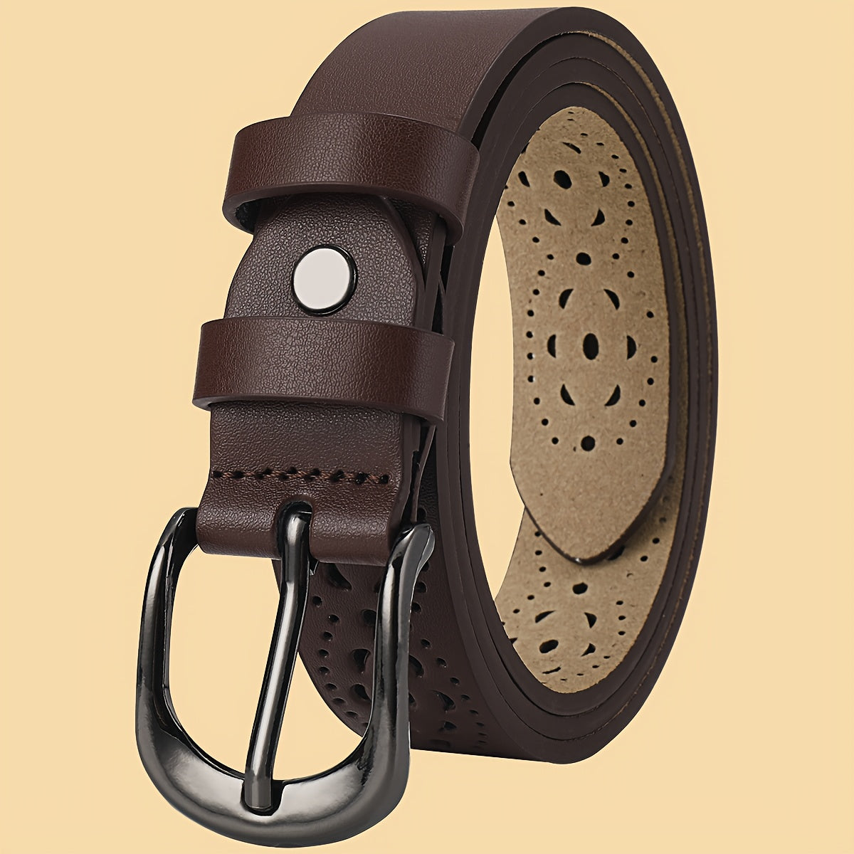 Ceinture à Boucle Classique en Simili Cuir pour Femme Georgia — visuel 3