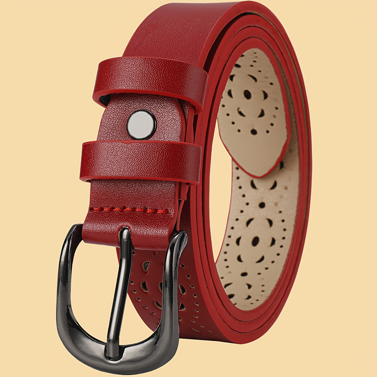 Ceinture à Boucle Classique en Simili Cuir pour Femme Georgia — visuel 4