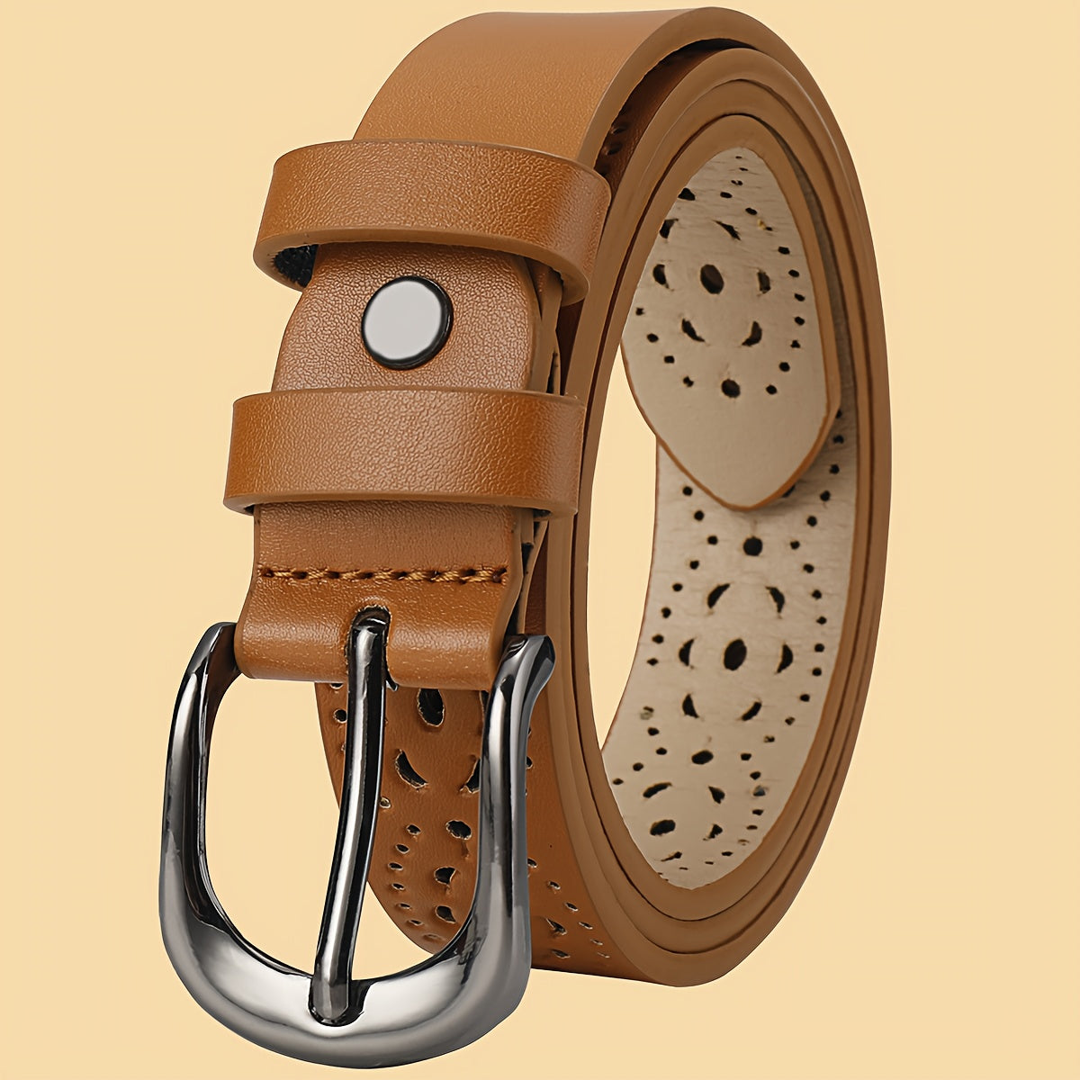 Ceinture à Boucle Classique en Simili Cuir pour Femme Georgia — visuel 5