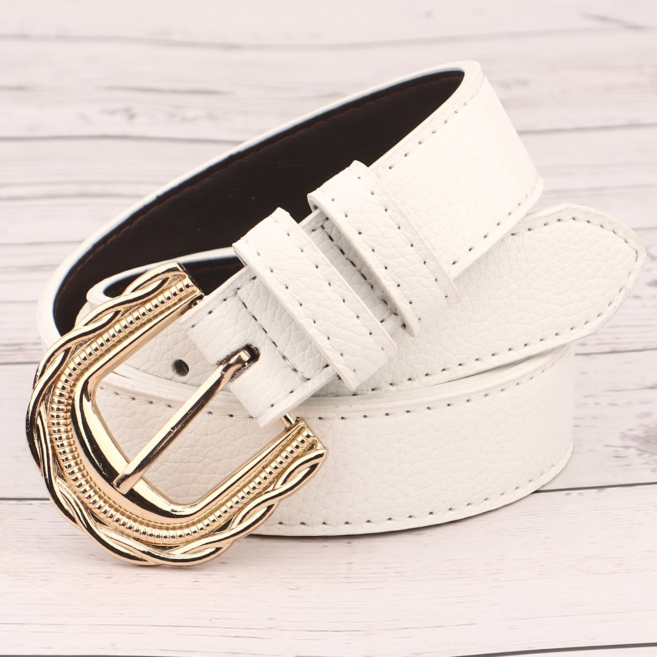 Ceinture à Boucle Classique en Simili Cuir pour Femme Honorine — visuel 3