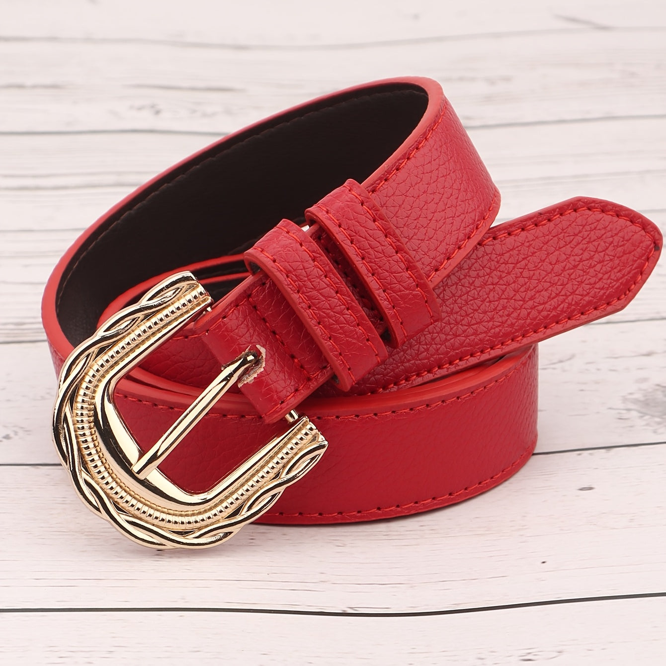 Ceinture à Boucle Classique en Simili Cuir pour Femme Honorine — visuel 4