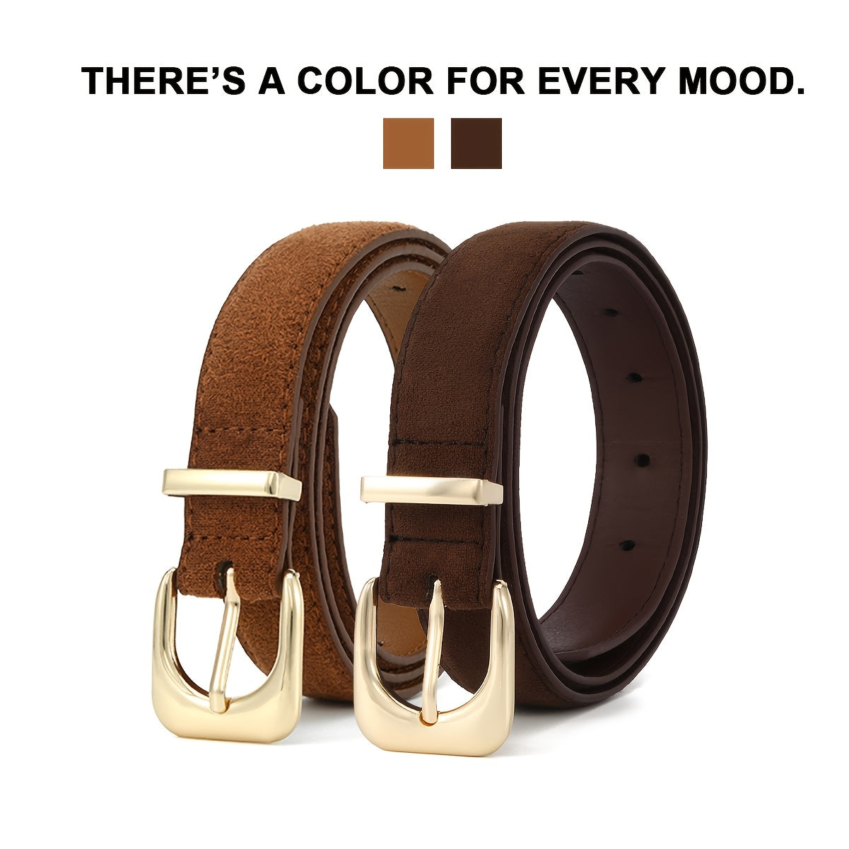 Ceinture à Boucle Classique en Simili Cuir pour Femme Justine — visuel 7