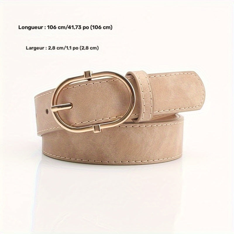 Ceinture à Boucle Classique en Simili Cuir pour Femme Mauricette — visuel 10