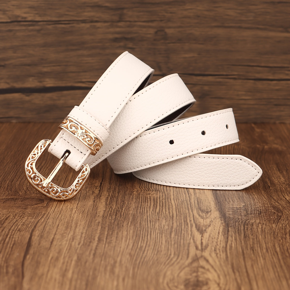 Ceinture à Boucle Classique en Simili Cuir pour Femme Rachel — visuel 4