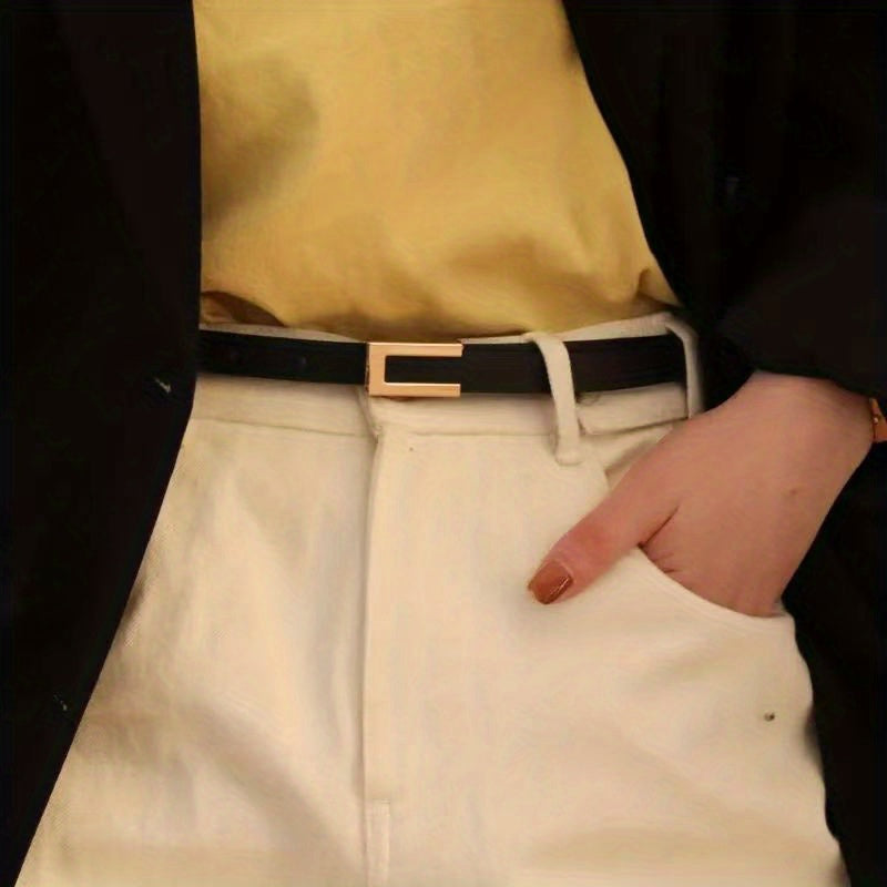 Ceinture à Boucle Classique en Simili Cuir pour Homme Boise — visuel 2
