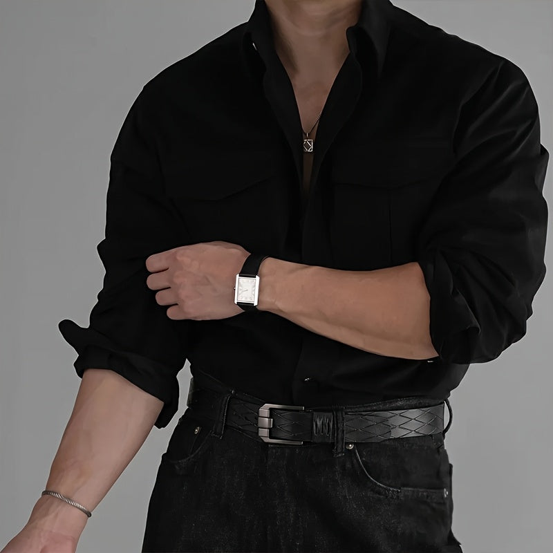 Ceinture à Boucle Classique en Simili Cuir pour Homme Brieuc — visuel 6