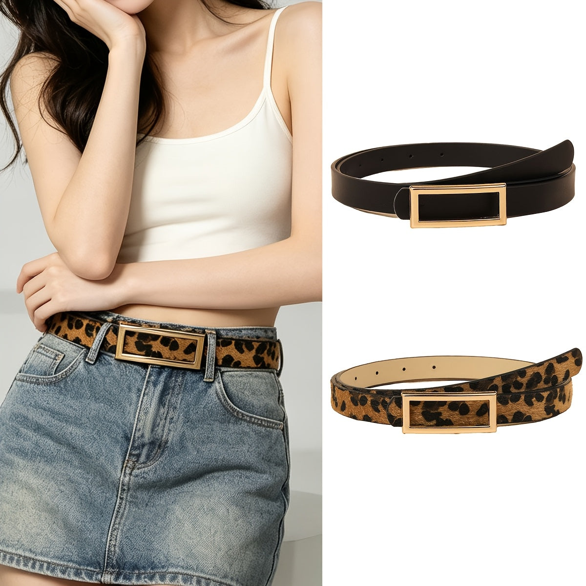 Ceinture à Boucle Classique en Simili Cuir pour Homme Cambrai — visuel 6