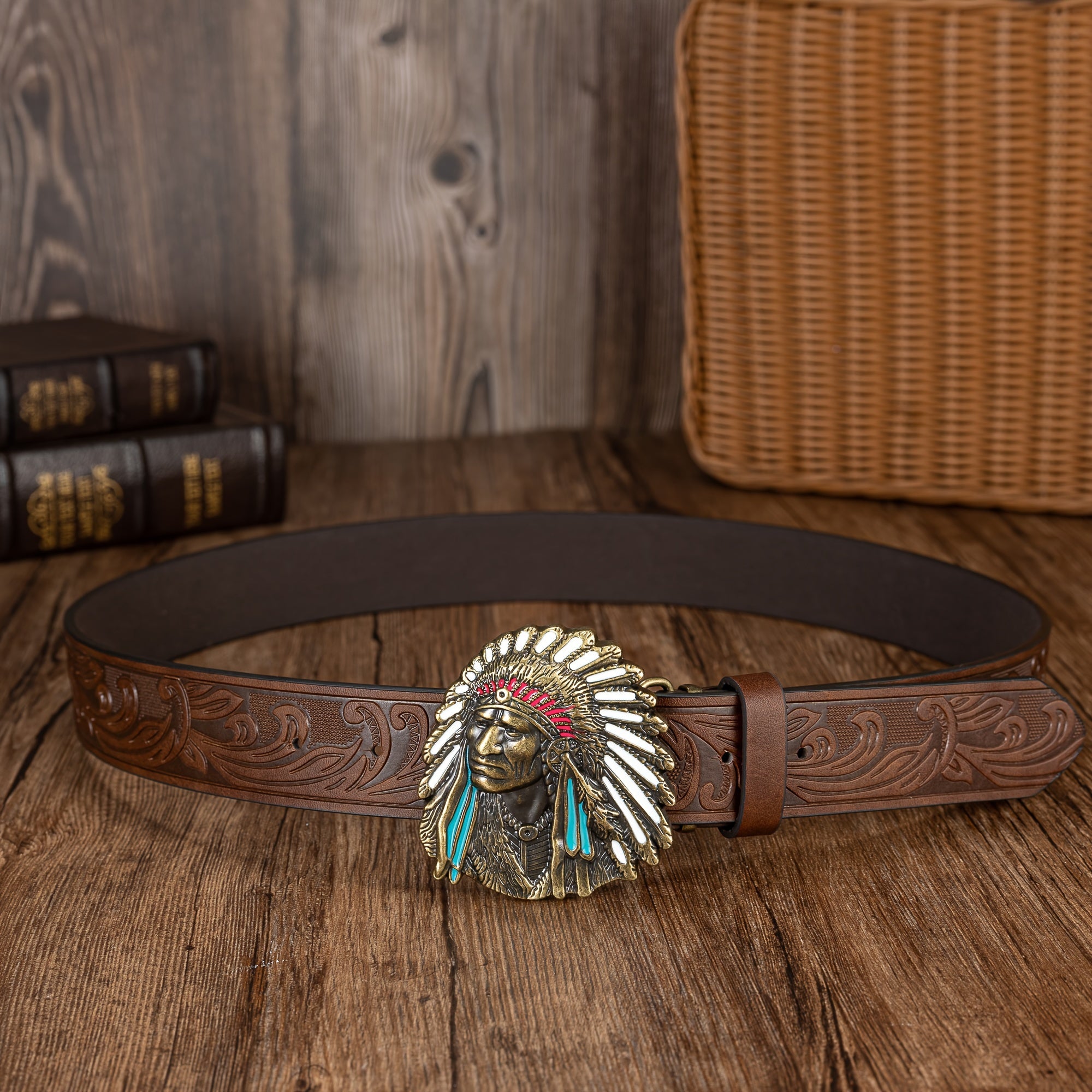 Ceinture à Boucle Classique en Simili Cuir pour Homme Gary — visuel 2