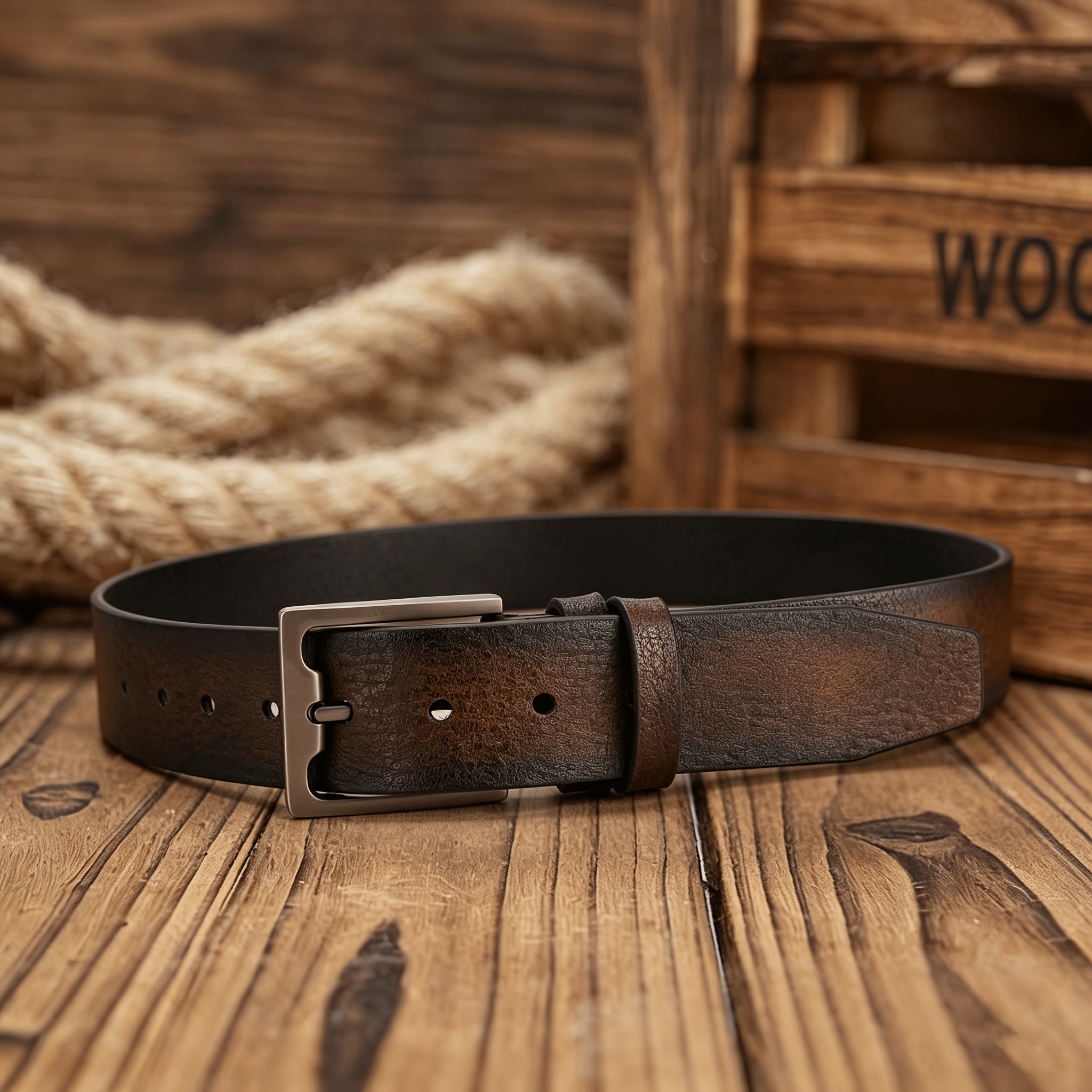 Ceinture à Boucle Classique en Simili Cuir pour Homme Hippolyte — visuel 1