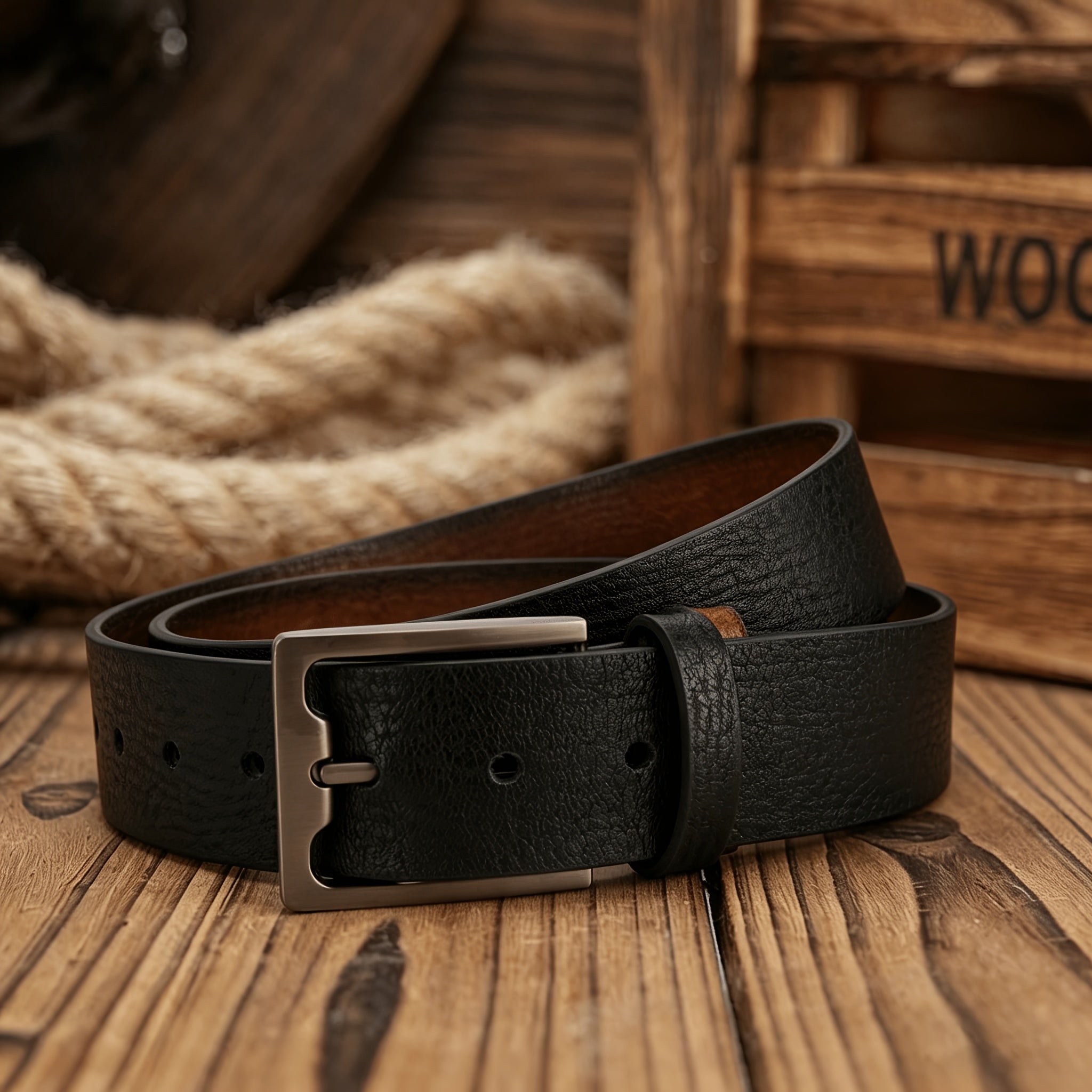 Ceinture à Boucle Classique en Simili Cuir pour Homme Hippolyte — visuel 6