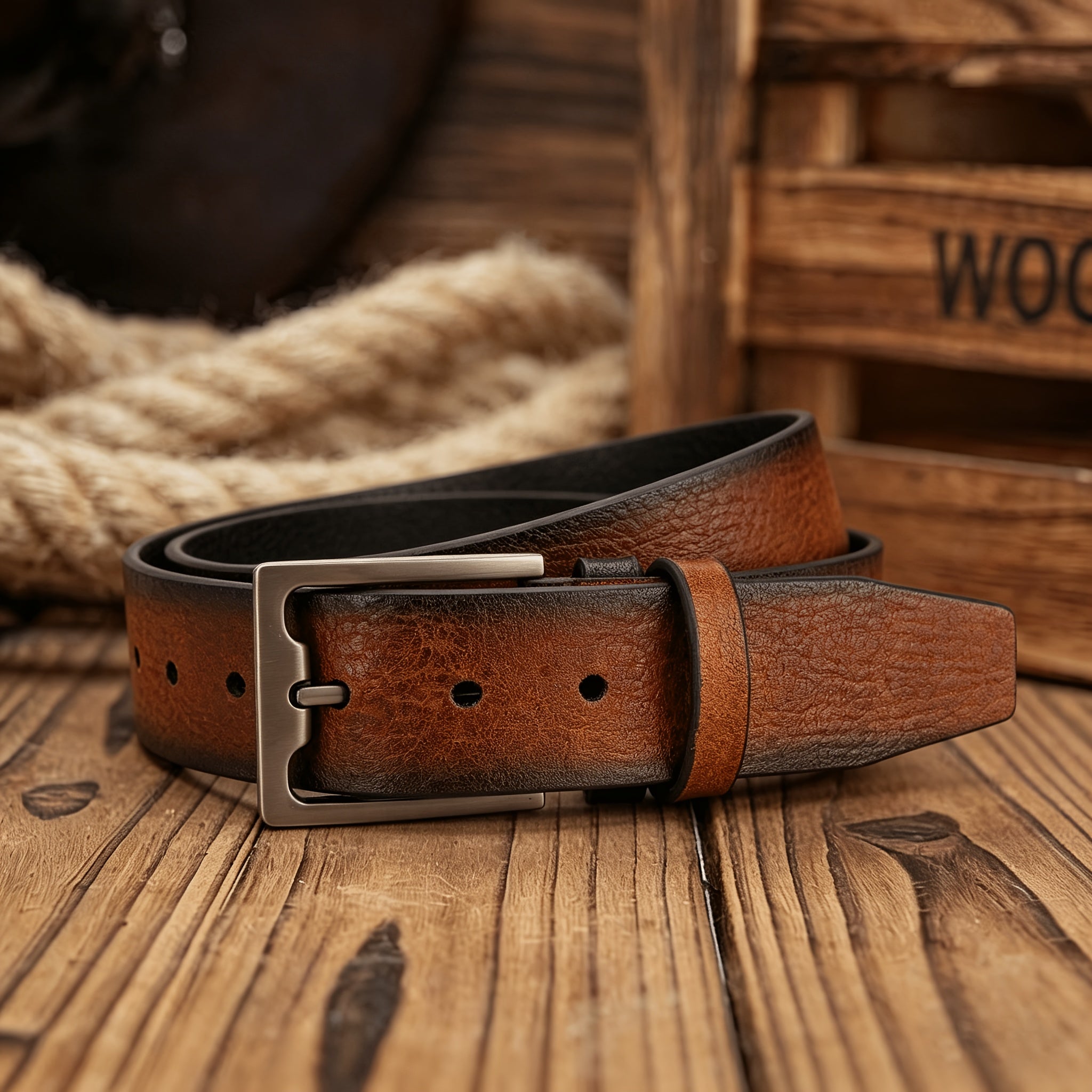 Ceinture à Boucle Classique en Simili Cuir pour Homme Hippolyte — visuel 8