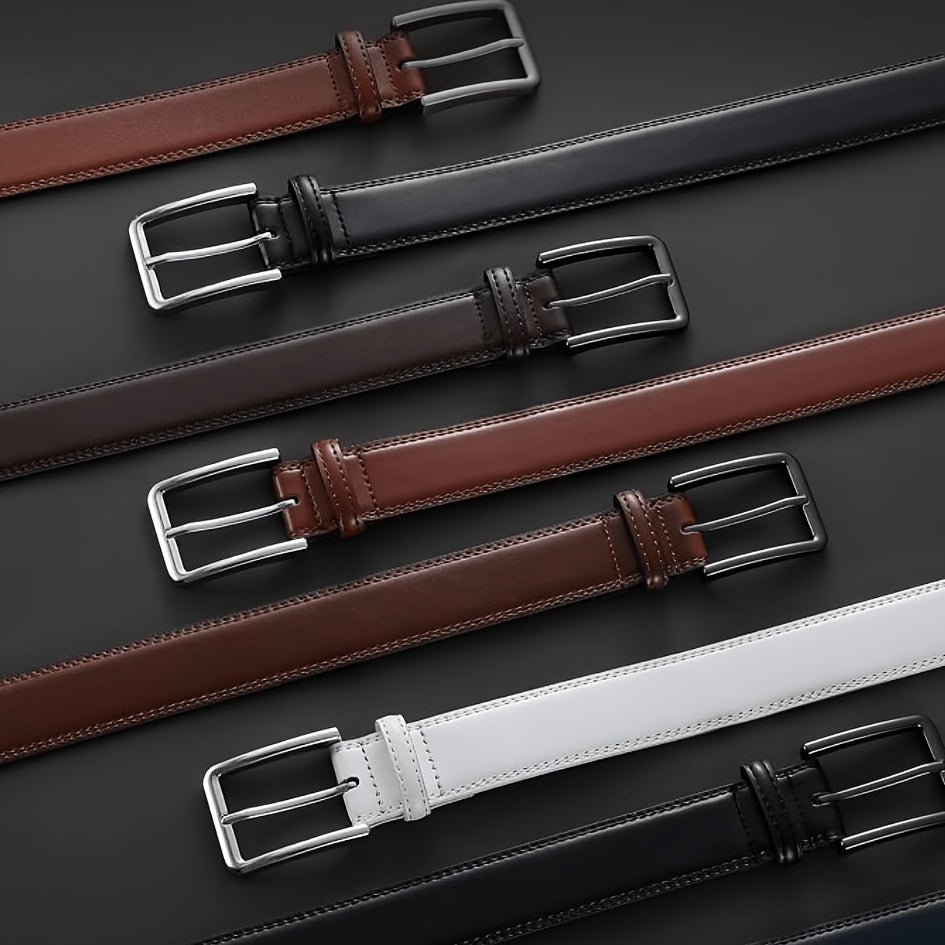 Ceinture à Boucle Classique en Simili Cuir pour Homme Honoré — visuel 2