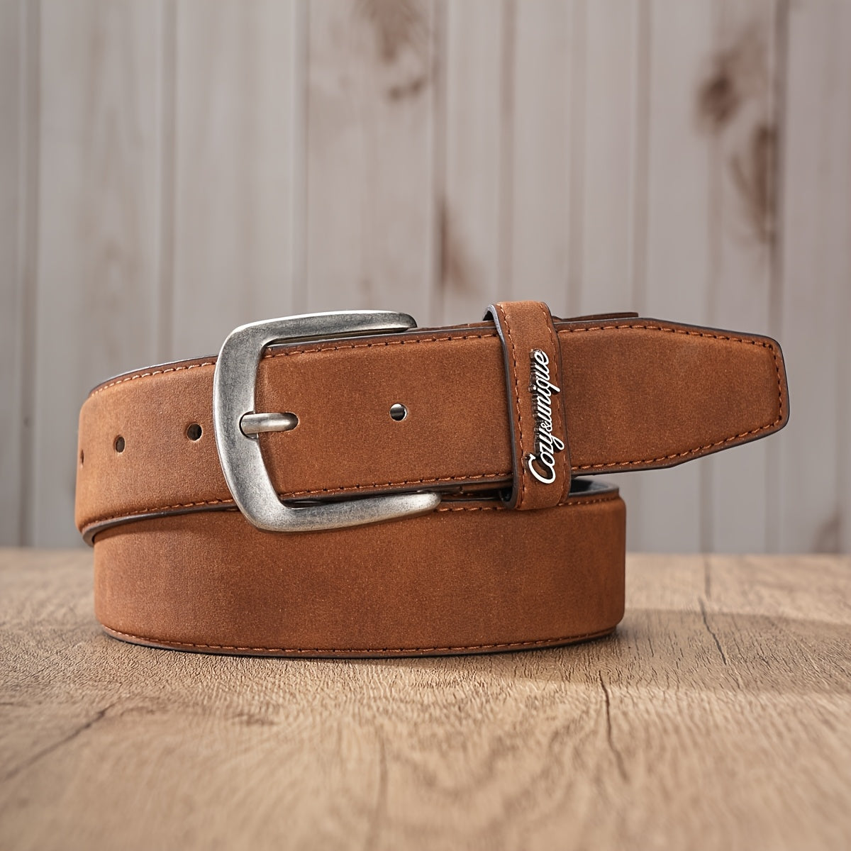 Ceinture à Boucle Classique en Simili Cuir pour Homme Isidore — visuel 3
