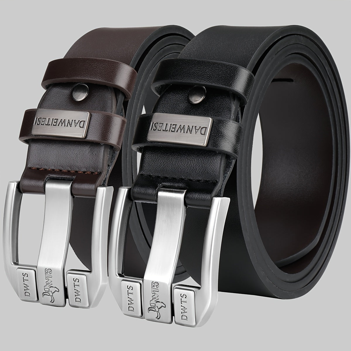 Ceinture à Boucle Classique en Simili Cuir pour Homme Valentin — visuel 1