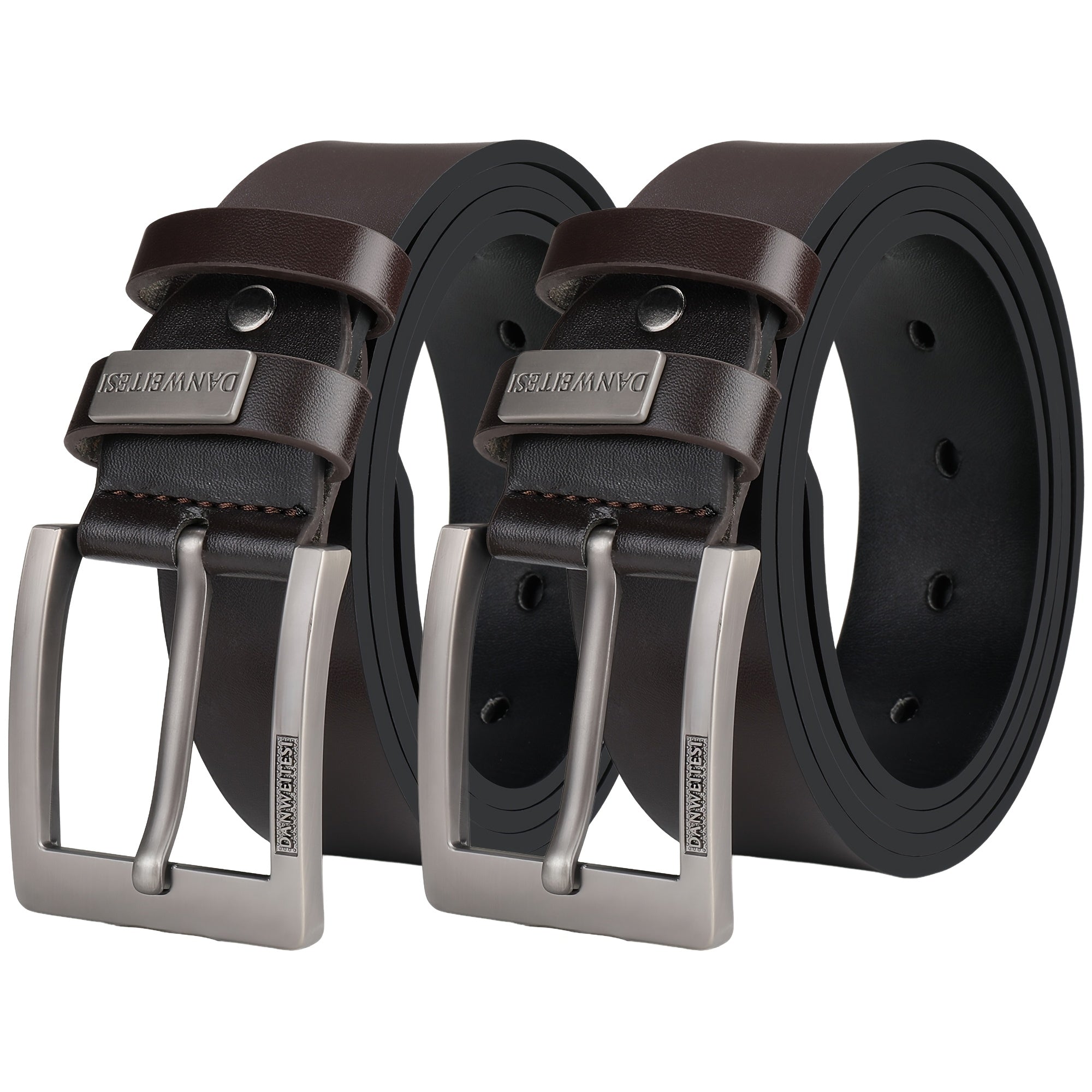 Ceinture à Boucle Classique en Simili Cuir pour Homme Valentin — visuel 3
