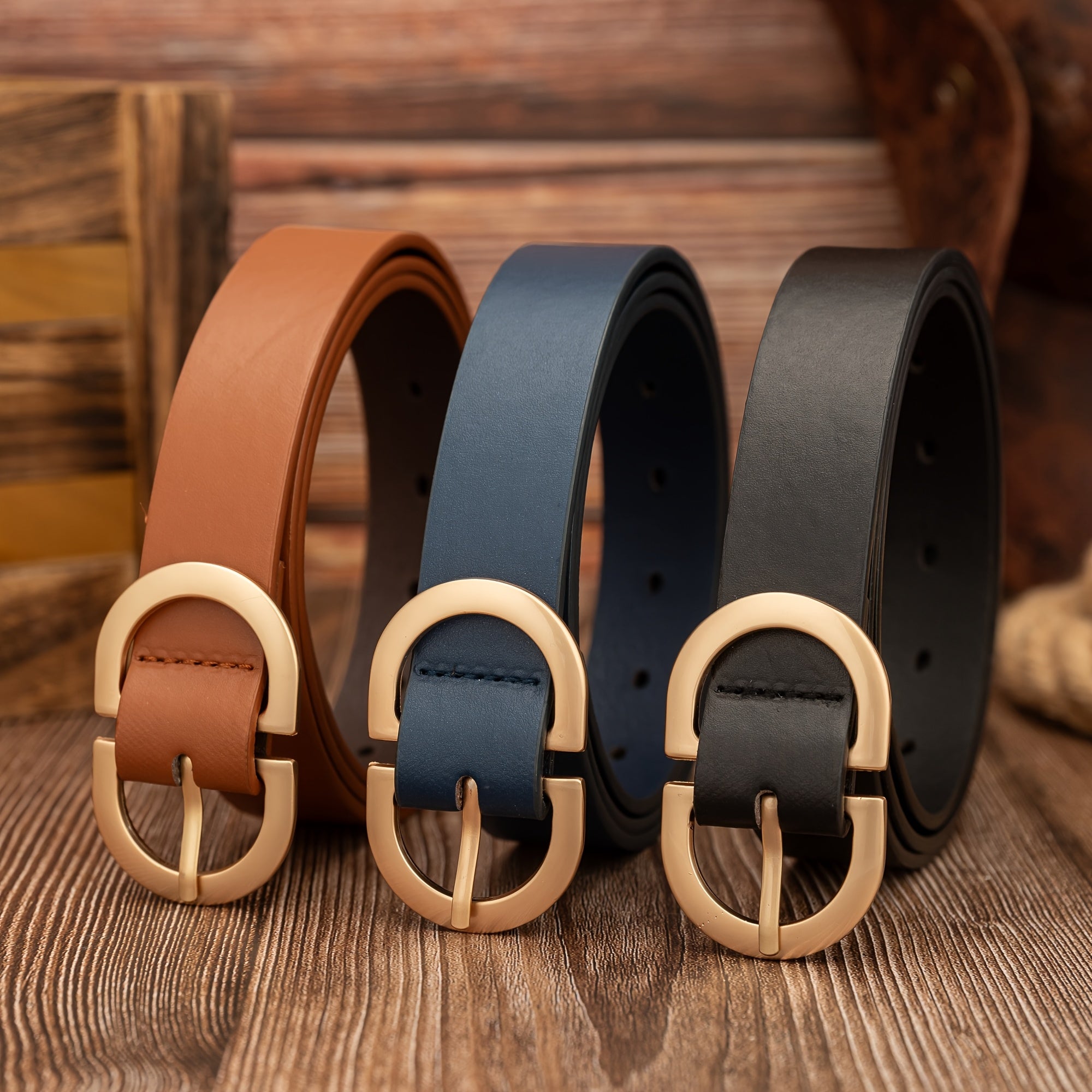 Ceinture à Boucle Classique en Simili Cuir pour Homme Vianney — visuel 1