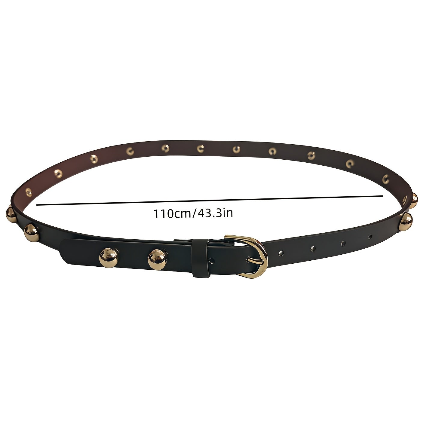 Ceinture Cloutée en Simili Cuir pour Femme Ombeline — visuel 2