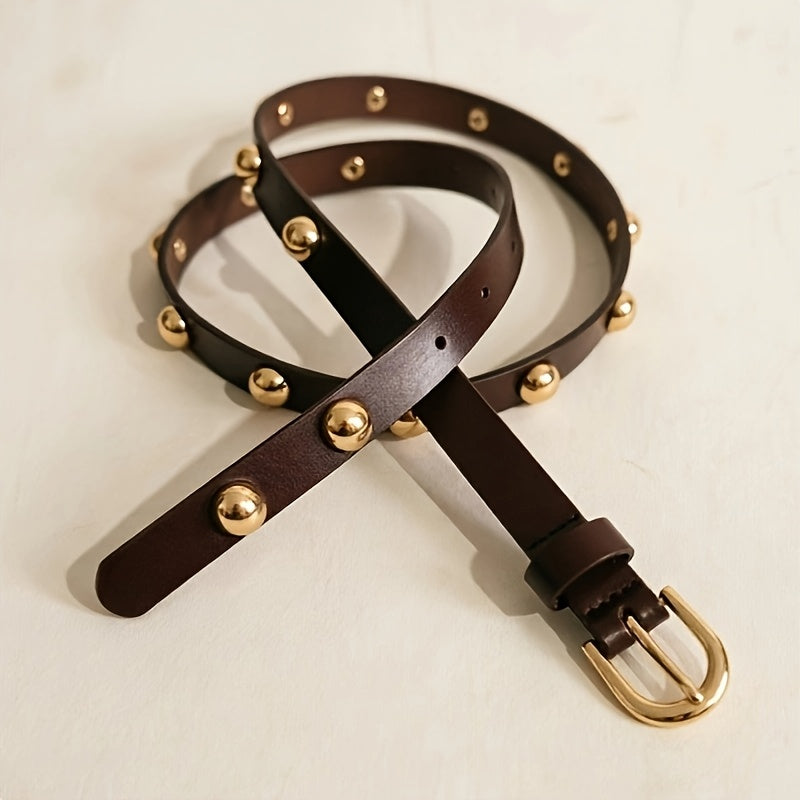 Ceinture Cloutée en Simili Cuir pour Femme Ombeline — visuel 3