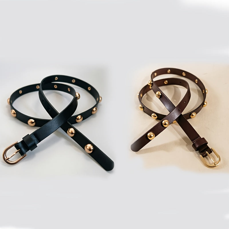 Ceinture Cloutée en Simili Cuir pour Femme Ombeline — visuel 4